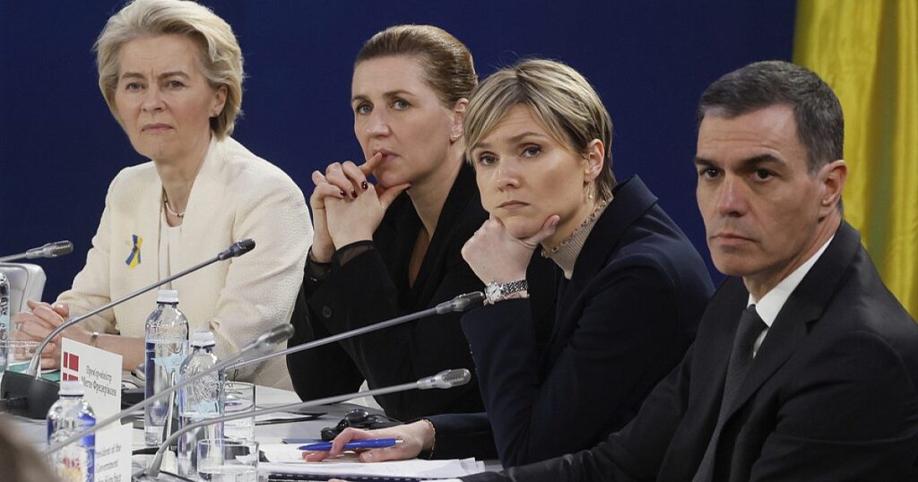 Die EU -Führer kehren die Ukraine auf der Höhe des russischen Kriegsjahres zurück