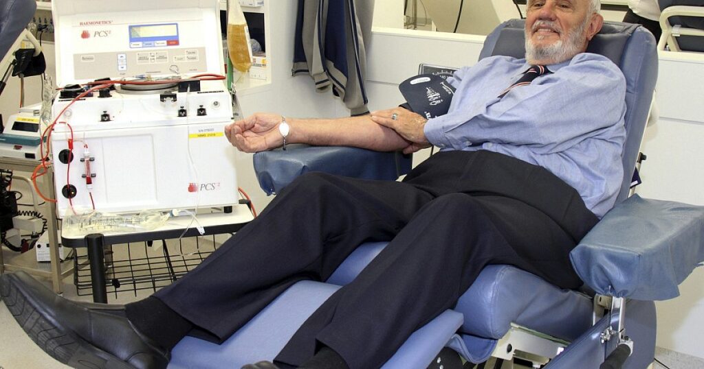 Australischer Blutspender stirbt, nachdem er Millionen von Babys gerettet hat