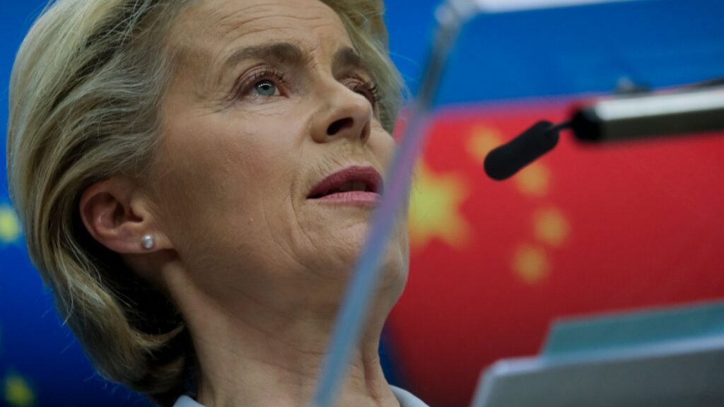 EU -Präsident Ursula von der Leyen und China.