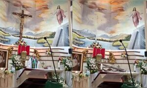Priester in Ecuador stirbt, als während einer live übertragenen Messe ein Kreuz auf ihn fällt